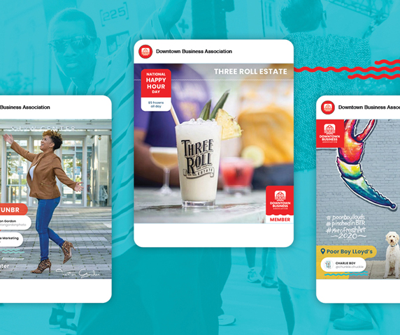 Various social media graphics for Downtown Business Association.